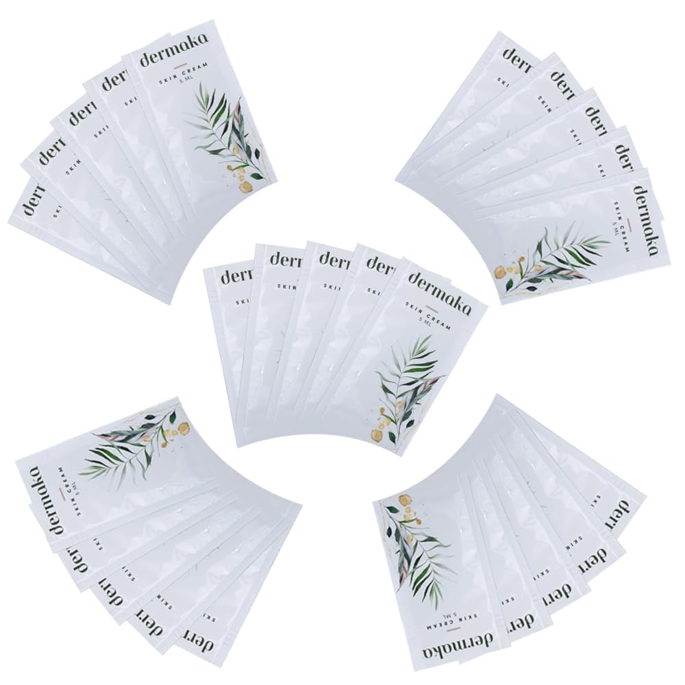 Dermaka compact skincare routine in portable packets.