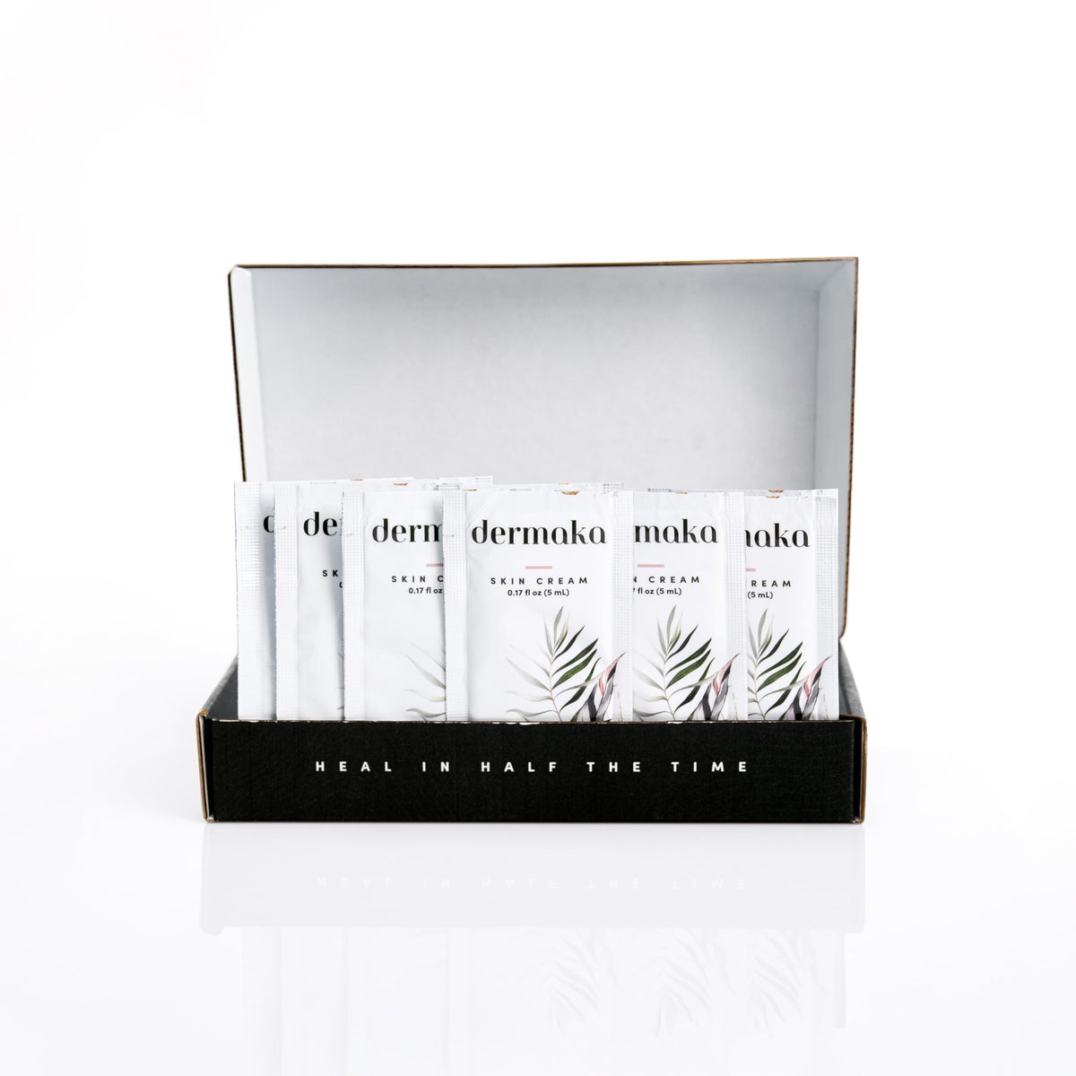 Dermaka skin cream packet 5ml for convenient travel hydration.