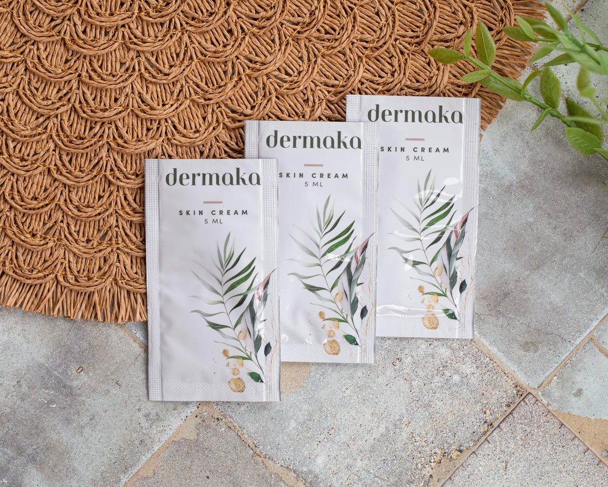 Dermaka travel-friendly moisture with Arnica and vitamins.