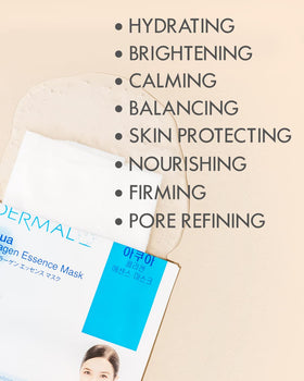 DERMAL A+B Korea green tea cucumber mask close-up for refreshing feel