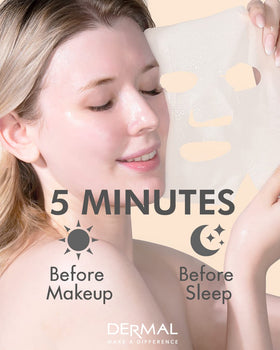 DERMAL A+B Korea hypoallergenic cruelty-free mask packaging demo
