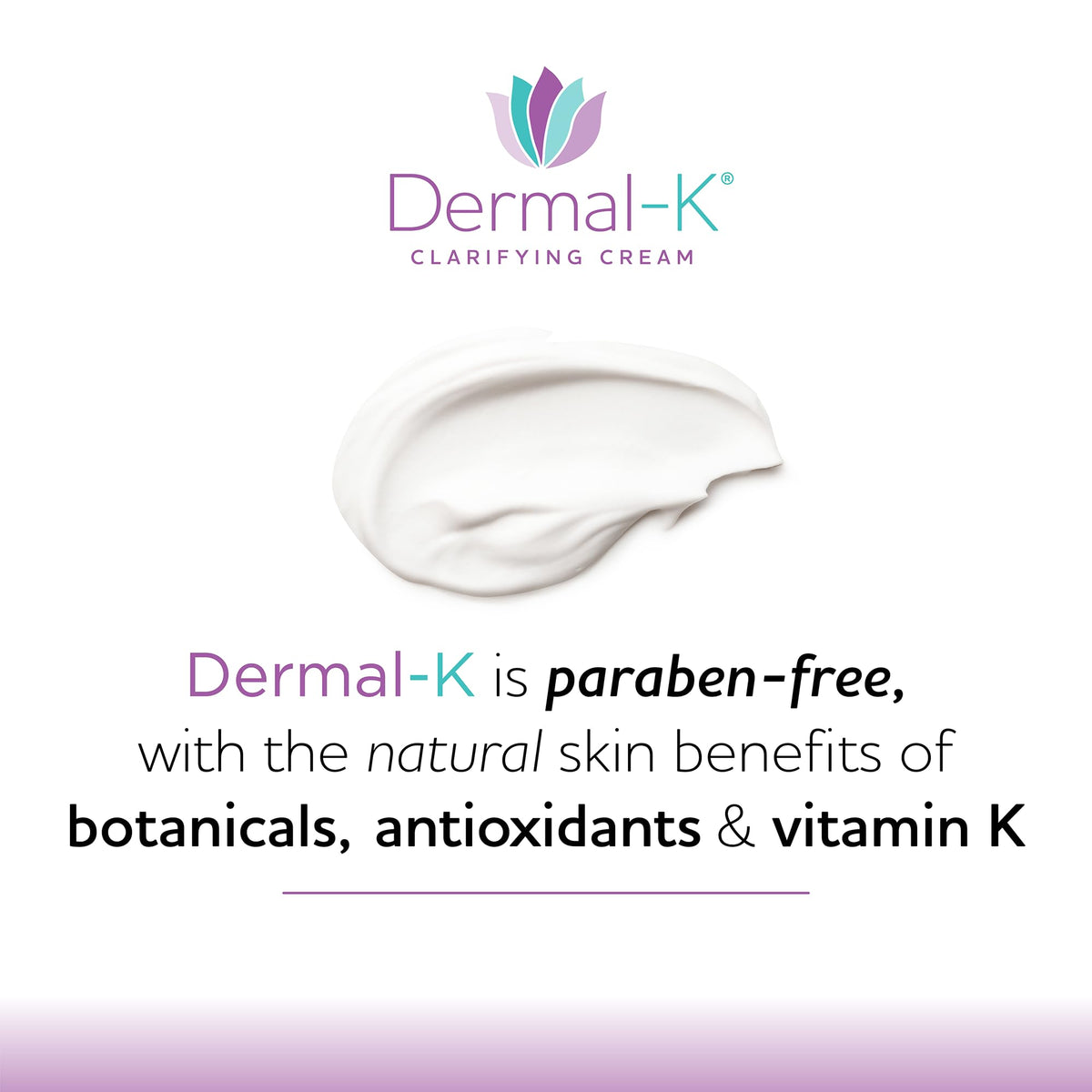 Dermal-K Vitamin K Cream under-eye application detail illustrating gentle care.