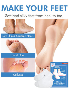 DERMAL Moistfull Silky Feet Mask coverage for thorough foot care