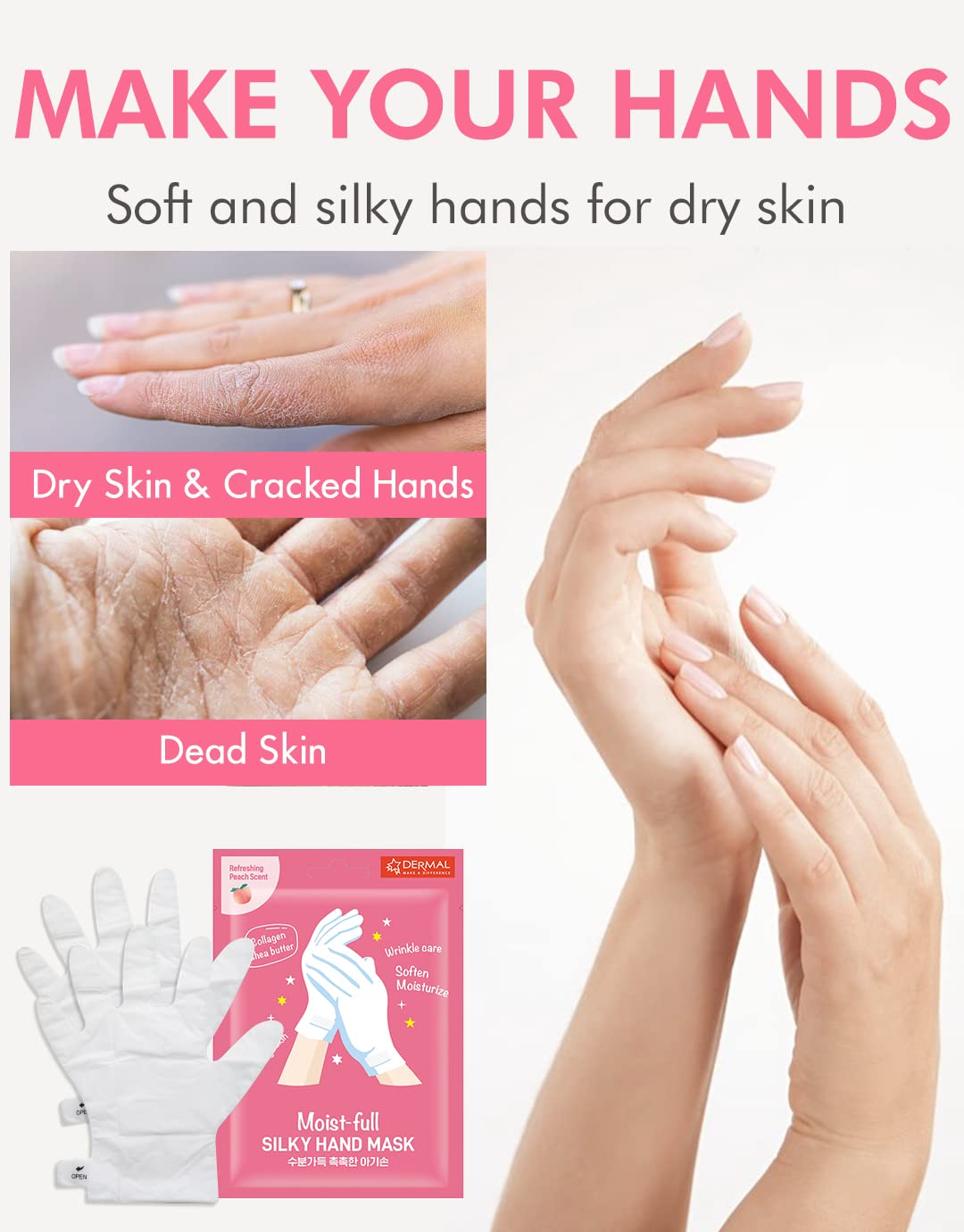DERMAL Moistfull Silky Feet Mask exfoliation and hydration closeup