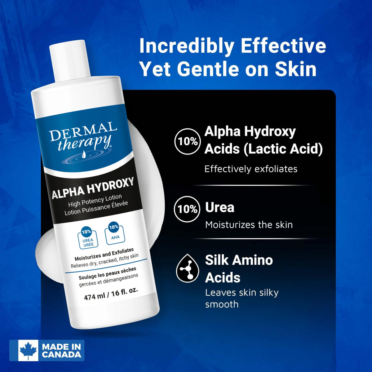 Dermal Therapy Alpha Hydroxy Lotion body-use scene on arms and legs.