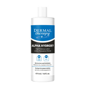 Dermal Therapy Alpha Hydroxy Lotion bottle pour demonstrates quick-absorbing hydration.