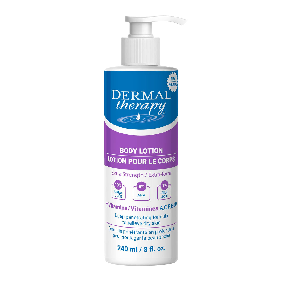 Dermal Therapy extra-strength 5% AHA 10% urea bottle ready for deep hydration