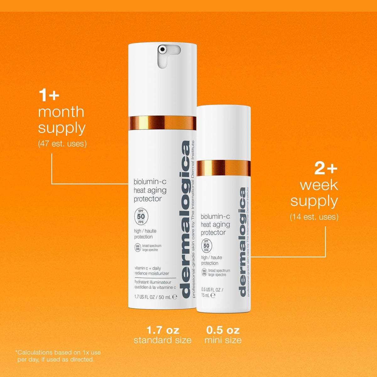 Dermalogica BioLumin-C skin hydration for comfortable sun protection.