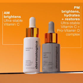 Dermalogica BioLumin-C Night Restore product on nightstand.