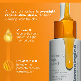 Dermalogica BioLumin-C Night Restore nightly routine boosts skin hydration.