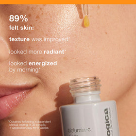 Dermalogica BioLumin-C Night Restore sleek packaging beside sink.
