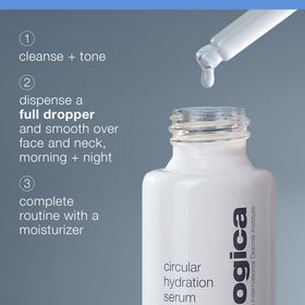 Dermalogica Circular Hydration Serum on skin during morning routine.