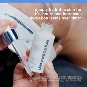 Dermalogica Circular Hydration Serum texture close-up shows silky, lightweight feel.