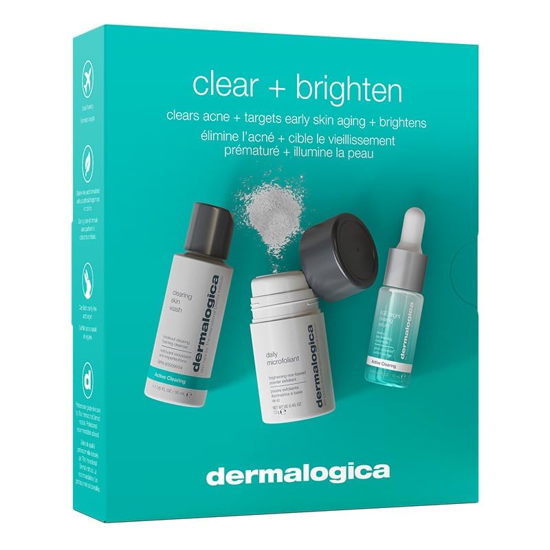 Dermalogica Clear and Brighten Kit face cleanser for a gentle, refreshing start to your day.