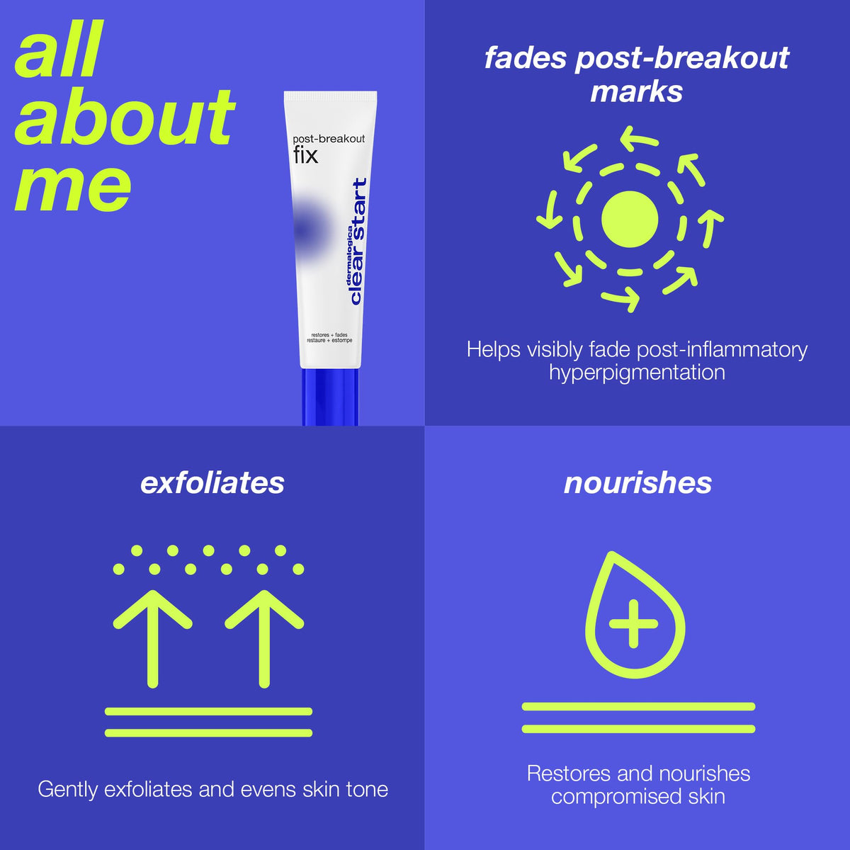 Dermalogica Clear Start Post-Breakout Fix with hydrating squalane emphasis for barrier support.
