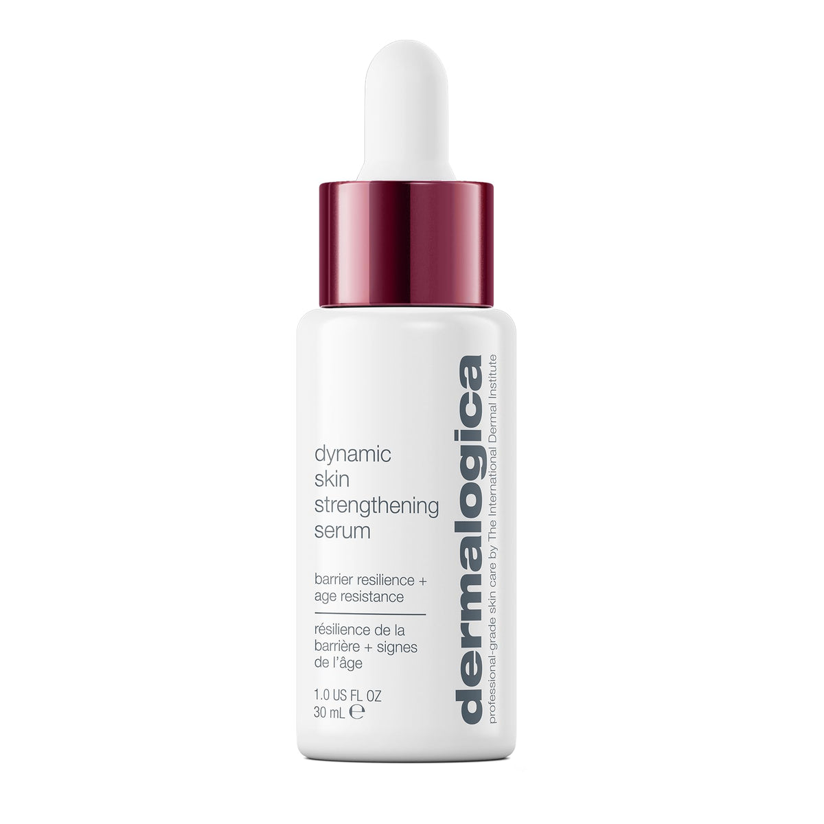 Dermalogica Dynamic Skin Strengthening Serum bottle highlighting barrier resilience support.