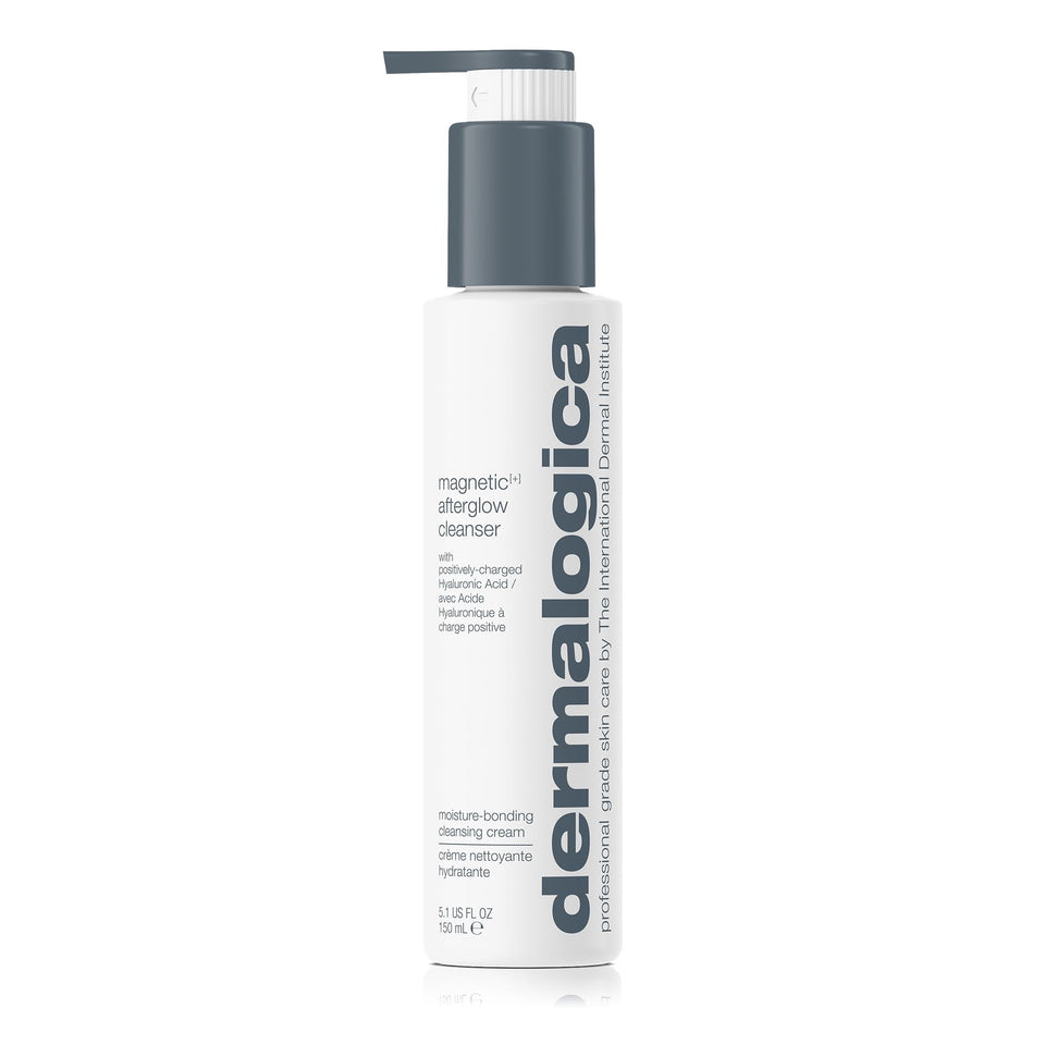 Dermalogica Magnetic AfterGlow Cleanser bottle with pump for a hydrating cleanse.