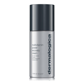 Dermalogica MultiVitamin Power Recovery Cream jar highlighting rich hydration for daily glow.