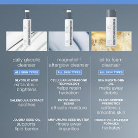 Dermalogica cleanser foaming on skin during rinse shows thorough but gentle cleanse.