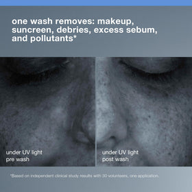 Dermalogica Oil To Foam Total Cleanser with creamy foam ready to lift sunscreen and makeup.