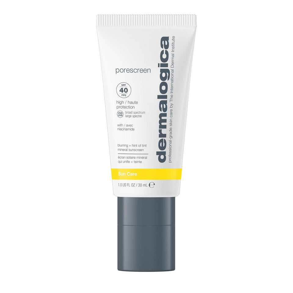 Dermalogica Porescreen SPF 40 bottle view showing mineral protection for daily use