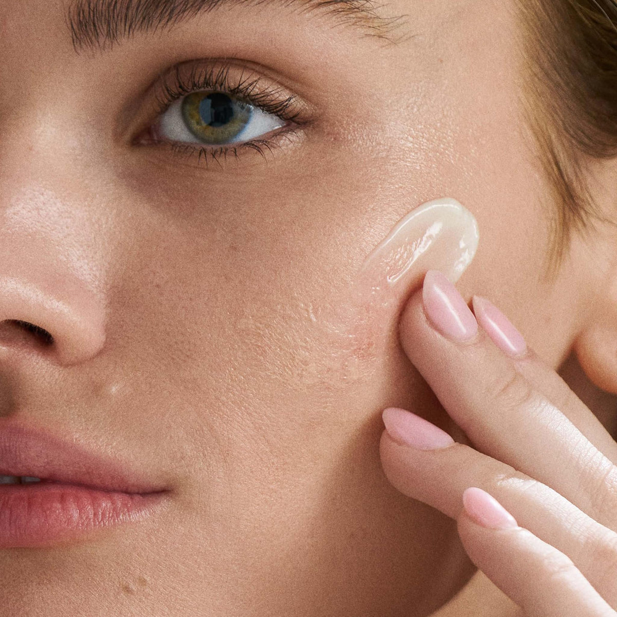 Dermalogica PowerBright Overnight Cream applied on face and neck.