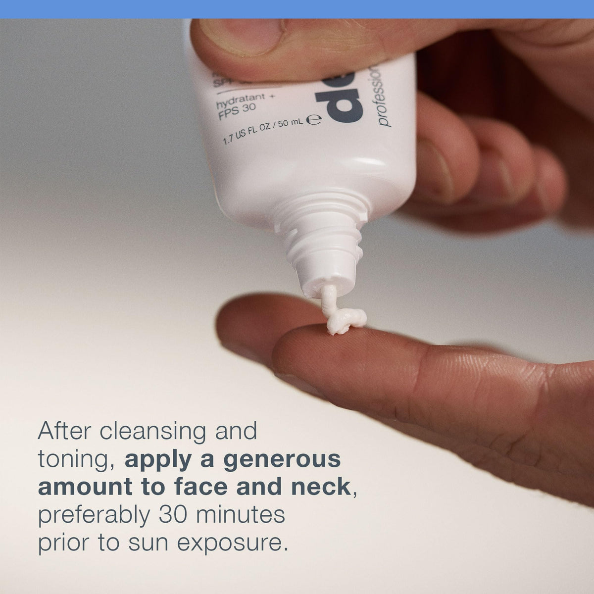 Bright natural light highlights Prisma Protect shielding skin from pollution.