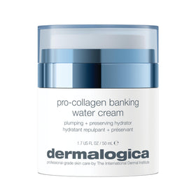 Dermalogica Pro Collagen Banking Water Cream pump bottle ready for daily hydration.