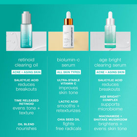 Dermalogica Retinol Clearing Oil texture close-up shows a lightweight, nourishing formula.