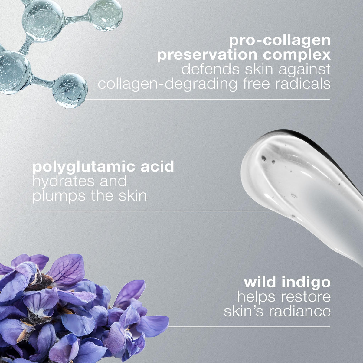 Dermalogica Pro Collagen Banking Serum close-up showing smoother skin texture after use.