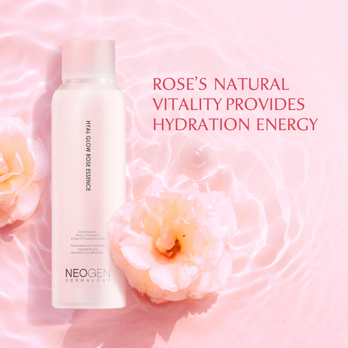 DERMALOGY Hyal Glow Rose Essence premium Bulgarian Damask rose experience daily