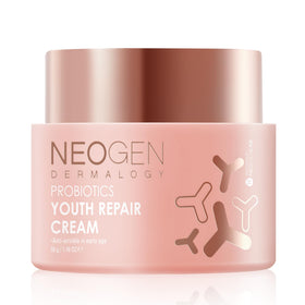 DERMALOGY by NEOGENLAB Youth Repair Cream bottle close-up, highlighting probiotic infusion for radiant, hydrated skin.