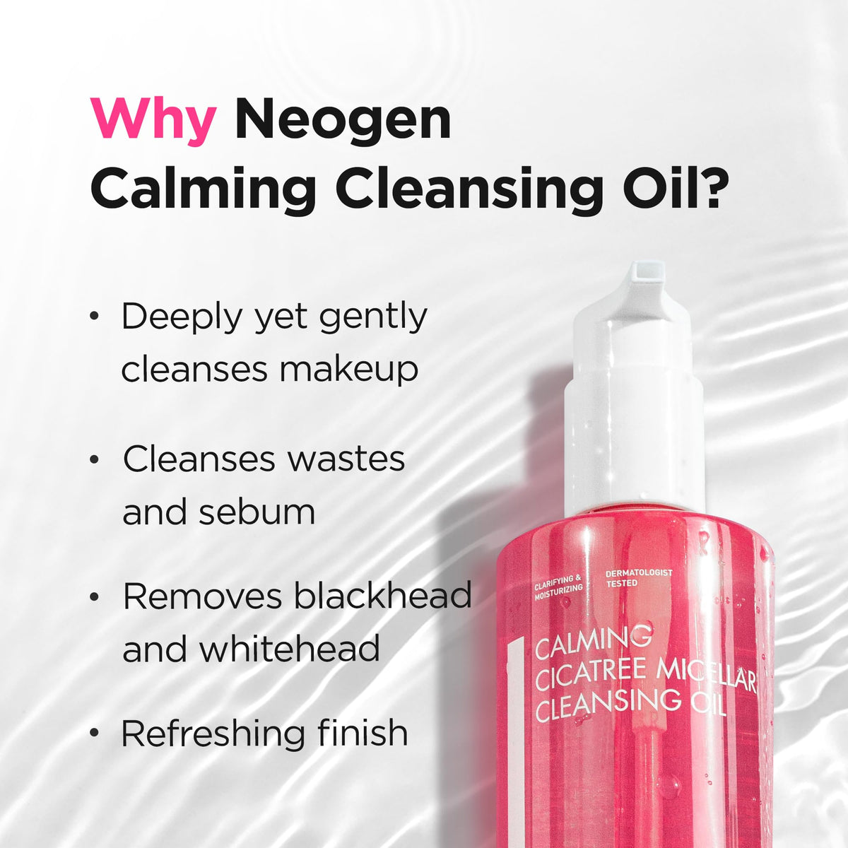 DERMALOGY by NEOGENLAB Calming Cleansing Oil ingredients Cica Tree—soothing skin support.