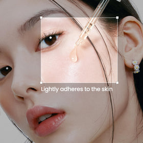 DERMALOGY Real Vitamin C Serum texture swatch shows smooth, non-sticky feel.