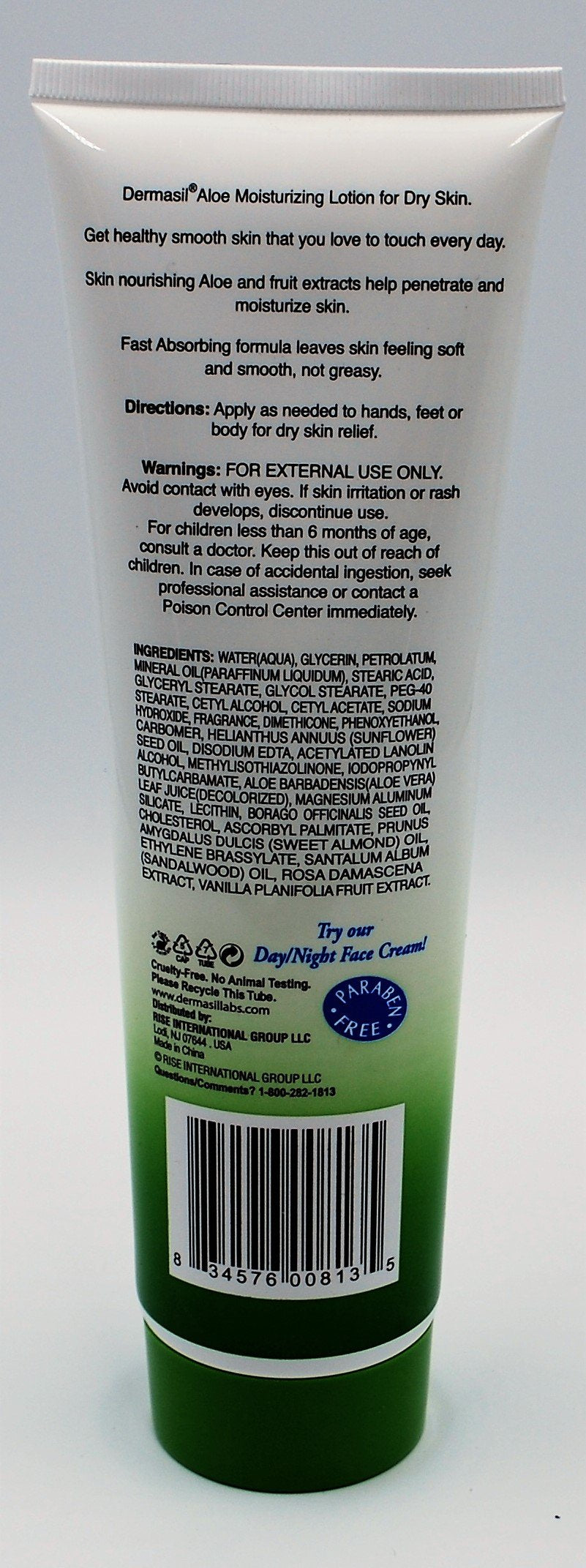 Dermasil Aloe Fresh three-pack tubes offering daily hydration for families.