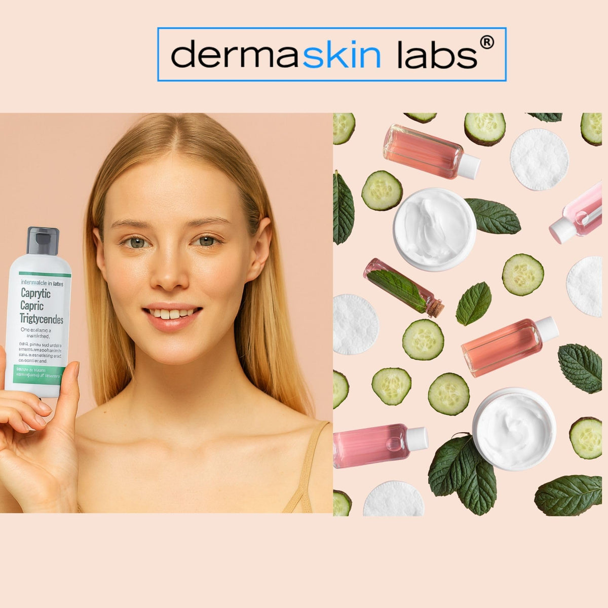Dermaskin Labs Caprylic Capric Triglycerides oil close-up, stable and odorless.