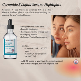 Dermaskin Labs Ceramide Concentrate skin application demonstrating hydration support.