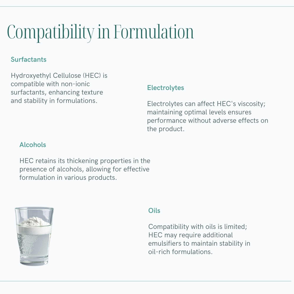 Dermaskin Labs HEC powder scrub-suspension keeps beads evenly distributed