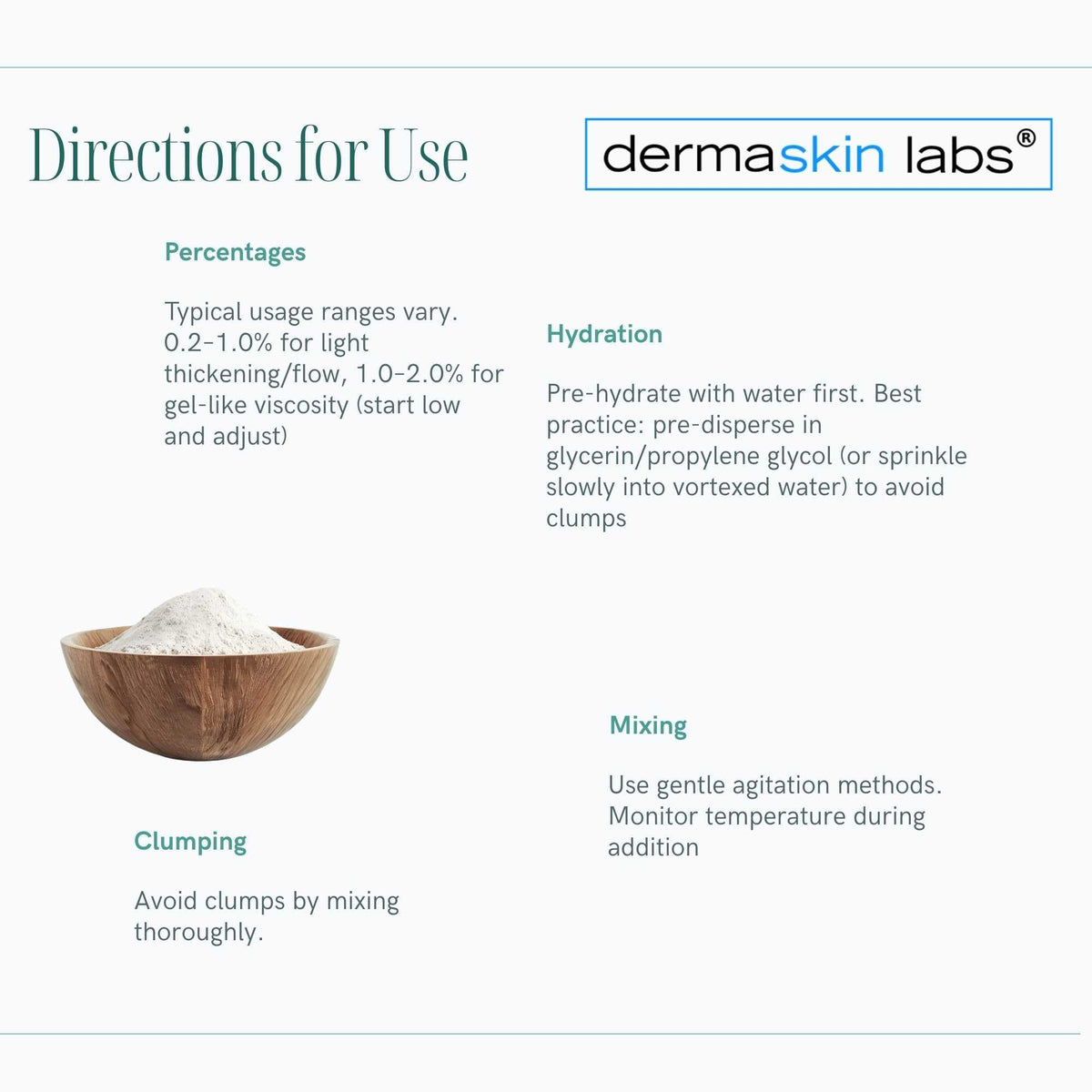 Dermaskin Labs HEC powder shampoo-lather adds slip and foam feel