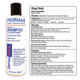Dermasolve shampoo foam being applied to hair for potential scalp relief.