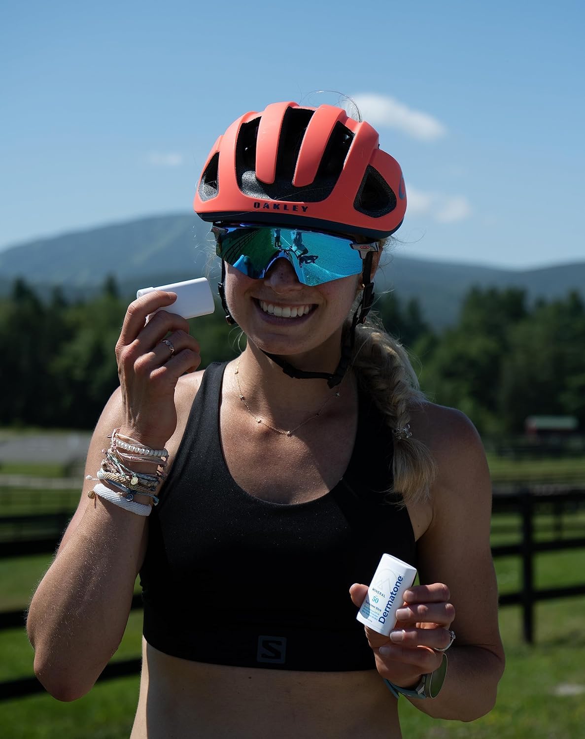 Dermatone moisturizing and non-greasy sunscreen stick for daily wear.