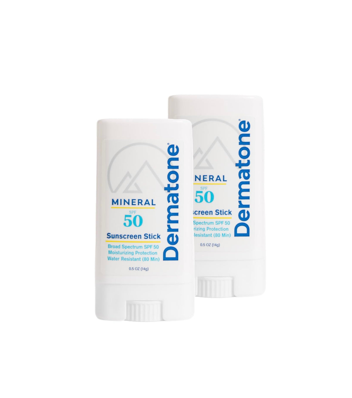 Dermatone Mineral Sunscreen SPF 50 No-Touch Stick applied for mess-free protection.