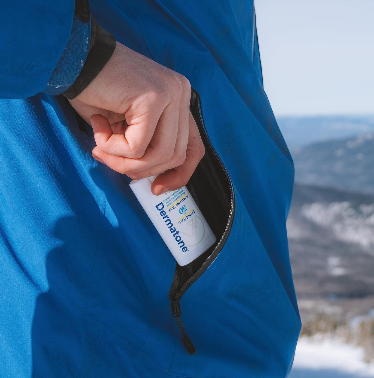 Water-resistant Dermatone SPF 50 up to 80 minutes during outdoor activities.