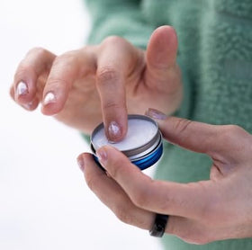Dermatone zinc balm texture close-up showing clear finish