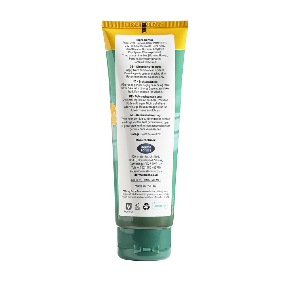 Dermatonics packaging box emphasizes British-made quality and safe formula.