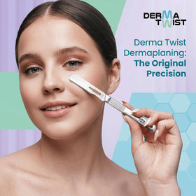 DermaTwist sterile sealed blades ensure hygiene before dermaplaning.