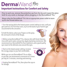 Dermawand Pro quick-start guide helps you start sessions smoothly
