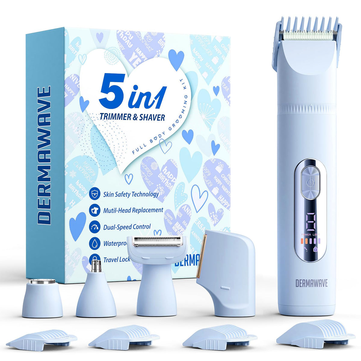 DermaWave 5-in-1 foil shaver for gentle, precise body grooming in the shower.