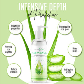 DERMAXGEN Aloe Vera Gel on skin during application for immediate moisture