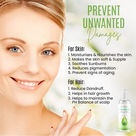 DERMAXGEN Aloe Vera Gel scalp use showing hydration and scalp comfort